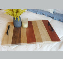 Load image into Gallery viewer, OAK WALNUT MAHOGANY MAPLE SERVING TRAY