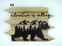 Load image into Gallery viewer, LAZY BEAR CABIN REDWOOD SIGNS