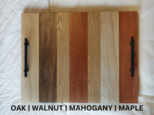 Load image into Gallery viewer, OAK WALNUT MAHOGANY MAPLE SERVING TRAY