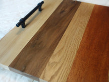 Load image into Gallery viewer, OAK WALNUT MAHOGANY MAPLE SERVING TRAY