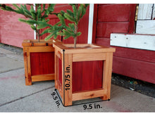 Load image into Gallery viewer, Redwood planter dimensions