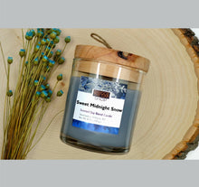 Load image into Gallery viewer, SWEET MIDNIGHT SNOW SOY BLEND CANDLE