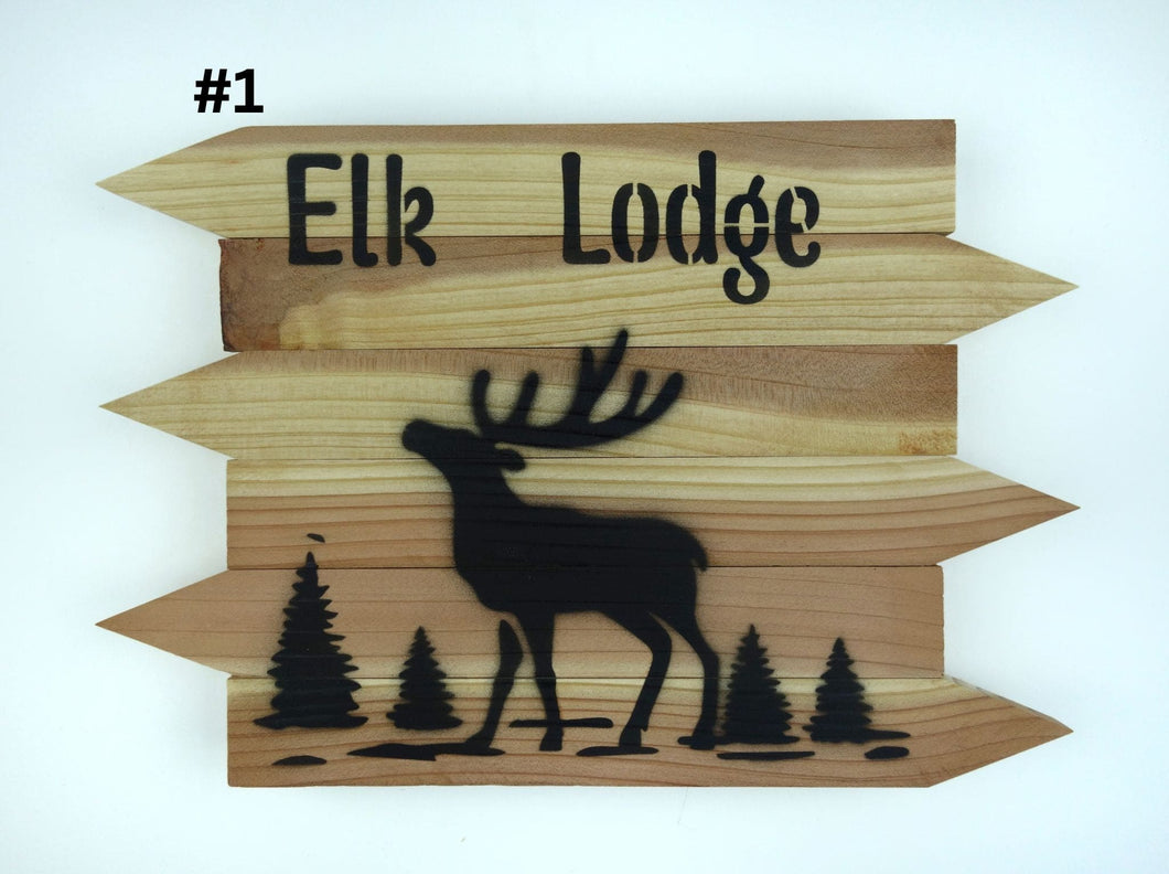 ELK LODGE REDWOOD SIGNS