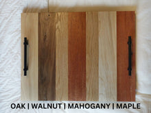Load image into Gallery viewer, OAK WALNUT MAHOGANY MAPLE SERVING TRAY
