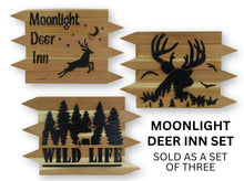 Load image into Gallery viewer, MOONLIGHT DEER INN REDWOOD SIGNS
