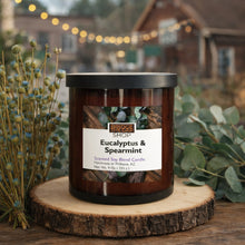 Load image into Gallery viewer, EUCALUPTUS &amp; SPEARMINT SOY BLEND CANDLE
