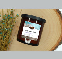 Load image into Gallery viewer, SEAGRASS &amp; SAGE SOY CANDLE
