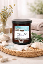 Load image into Gallery viewer, SEAGRASS &amp; SAGE SOY CANDLE
