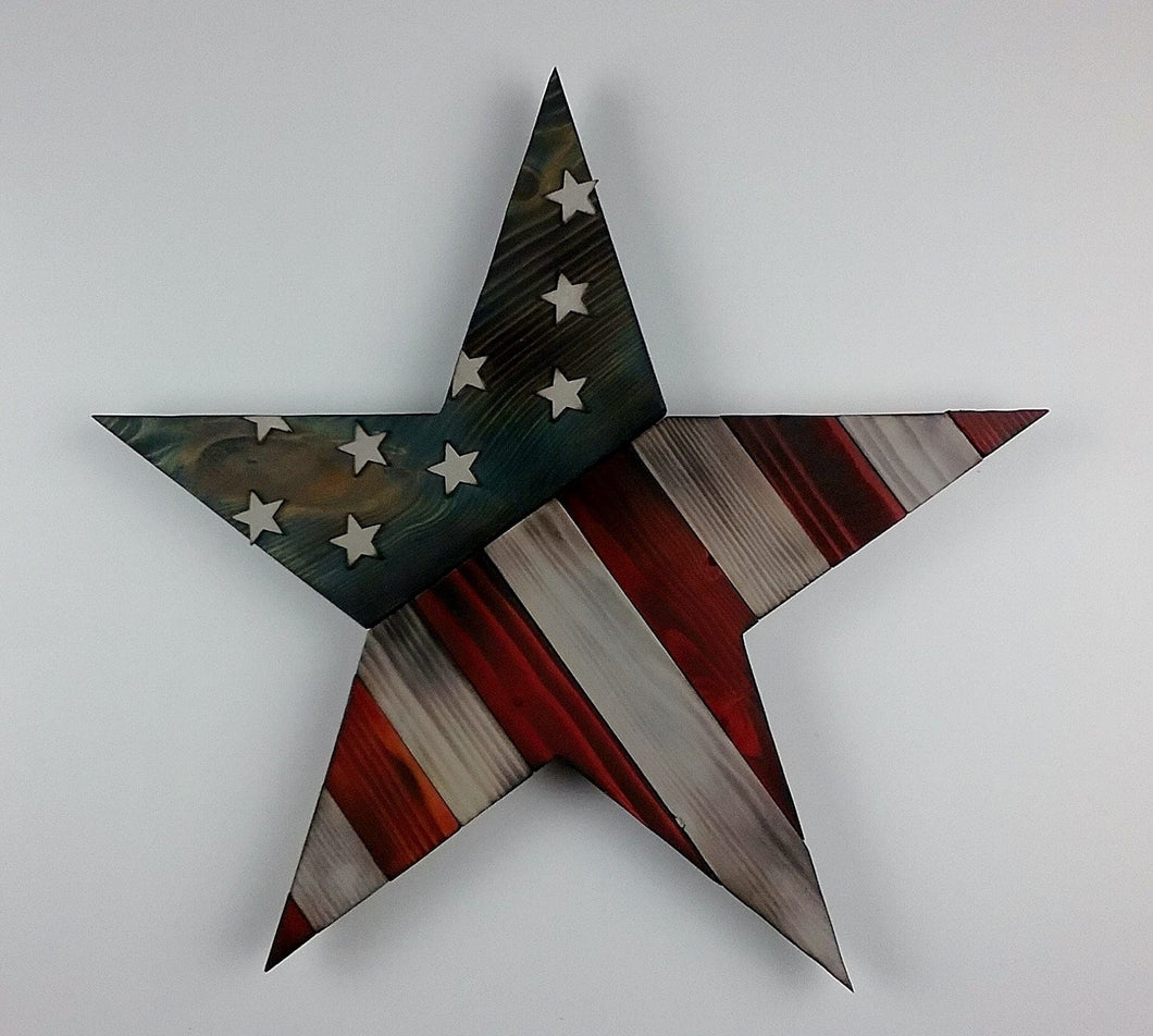 AMERICAN WOOD FLAG STAR